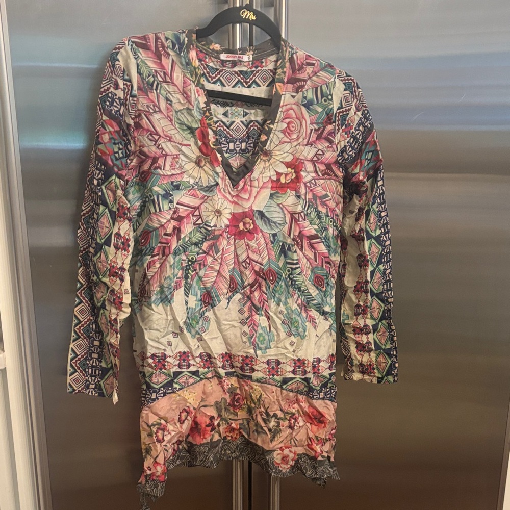 Johnny Was Multicolor Floral Dress